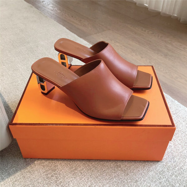 Hermès high heel slippers best replica shoes website