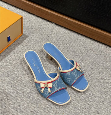 louis vuitton LV kitten heel slippers margiela replica shoes
