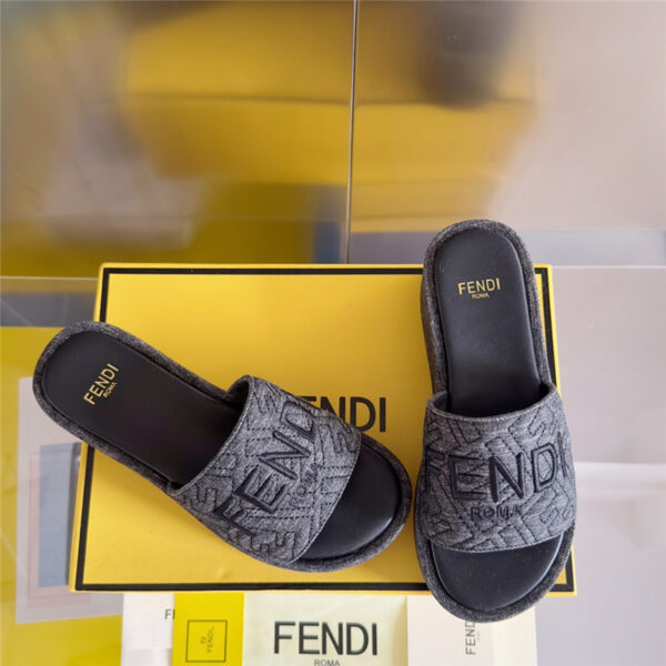 Fendi thick sole flip flops replica shoes