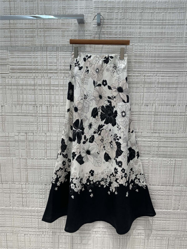 Zimm premium linen cotton A-line maxi skirt replica d&g clothing