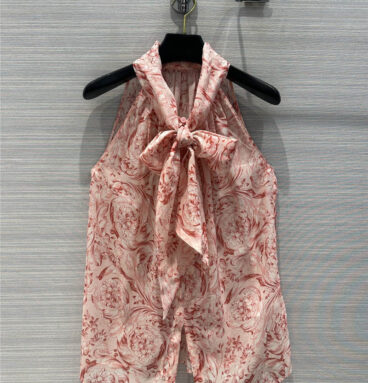 Versace positioning printed silk shirt replicas clothes