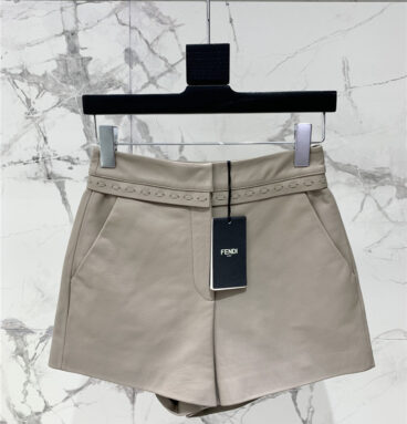 Fendi pebbled cord leather shorts replicas clothes