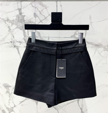 Fendi pebbled cord leather shorts replicas clothes
