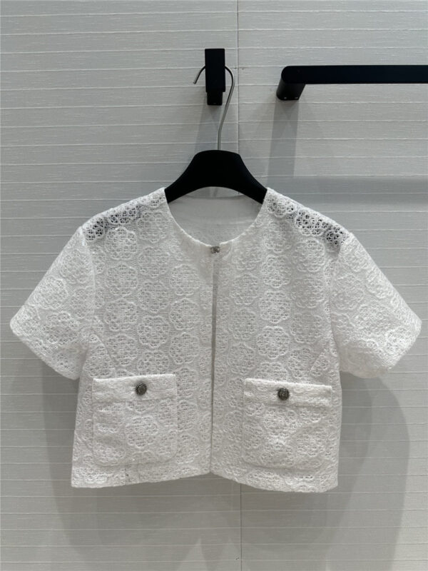 Chanel camellia short-sleeved jacket replicas clothes