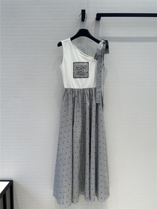 Chanel vest patchwork long skirt replica clothes