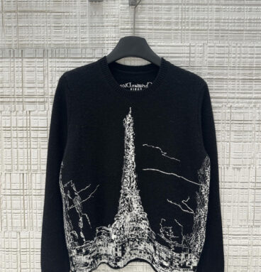 dior eiffel tower series cashmere sweater replica d&g clothing