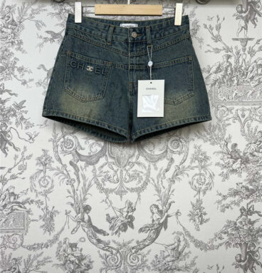 Chanel new denim shorts replica designer clothes
