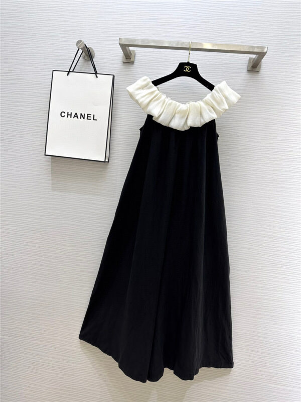Chanel one-shoulder silk and linen jumpsuit replica clothing