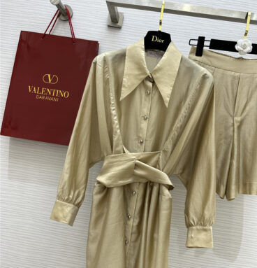 valentino tie shirt + shorts set replicas clothes