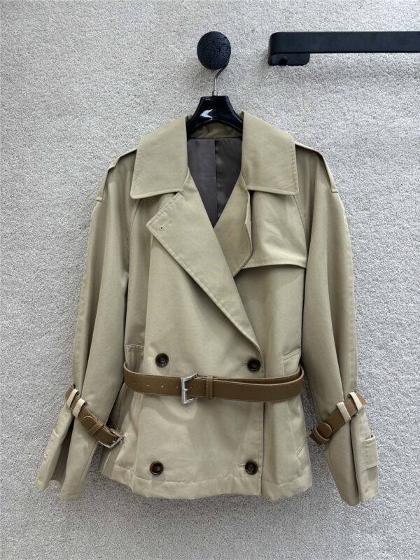 prada khaki short trench coat cheap replica designer clothes