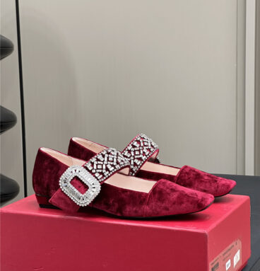 Roger Vivier diamond buckle Mary Jane shoes replica shoes