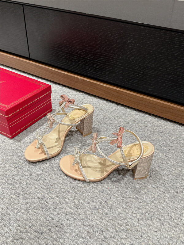 rene caovilla bow high heel sandals replica shoes
