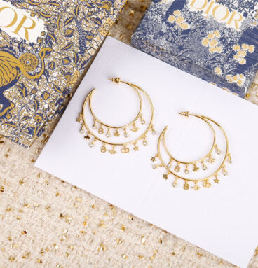 Dior multi-element tassel diamond earrings
