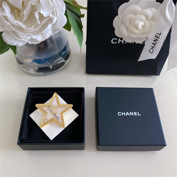 Chanel transparent five-pointed star brooch
