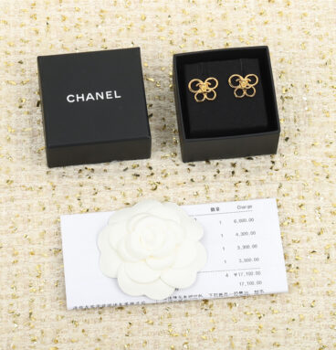 Chanel butterfly double C earrings