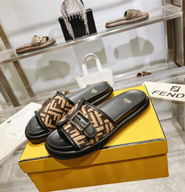 fendi double strap flat slippers margiela replica shoes