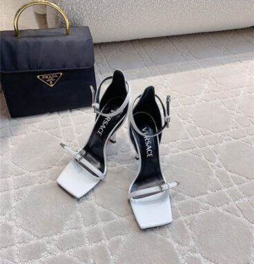 versace square toe high heel sandals best replica shoes website
