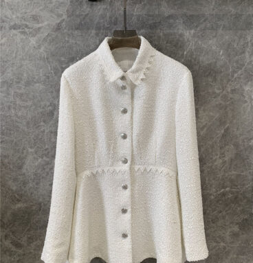 Chanel white sequined lace tweed jacket replica d&g clothing