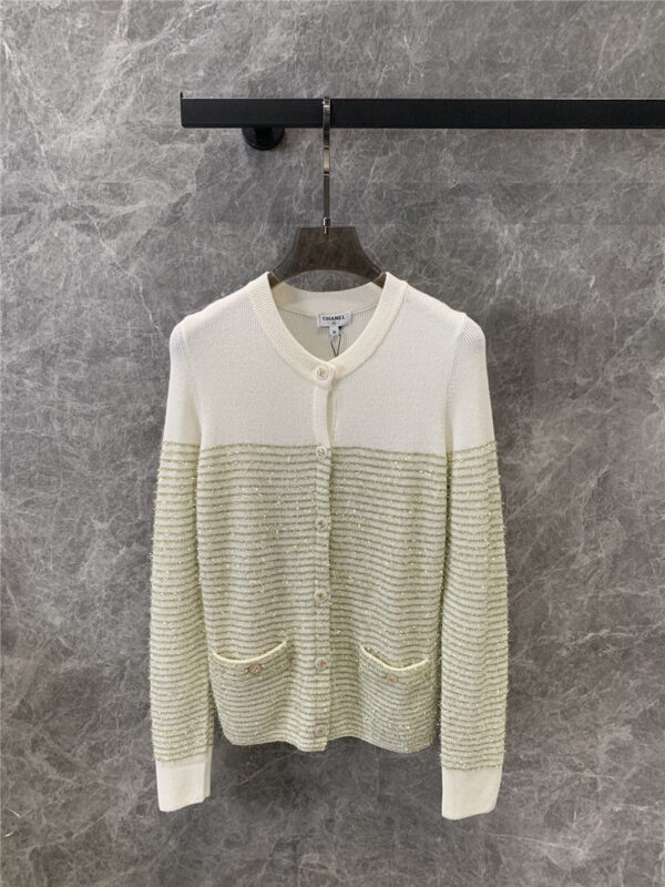 Chanel round neck knitted cardigan coat replicas clothes