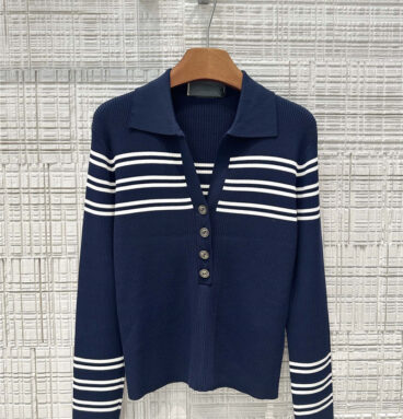 gucci ribbed viscose knitted polo collar top replica clothes