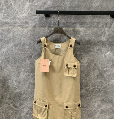 miumiu workwear pocket vest dress replica clothing sites