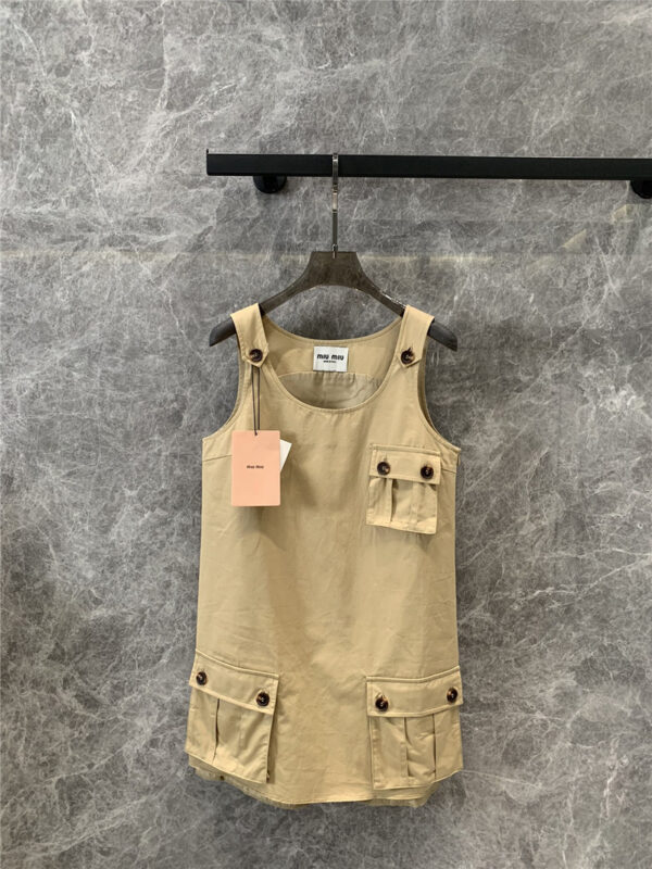 miumiu workwear pocket vest dress replica clothing sites