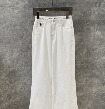 dior hollow waist white jeans replica clothing sites