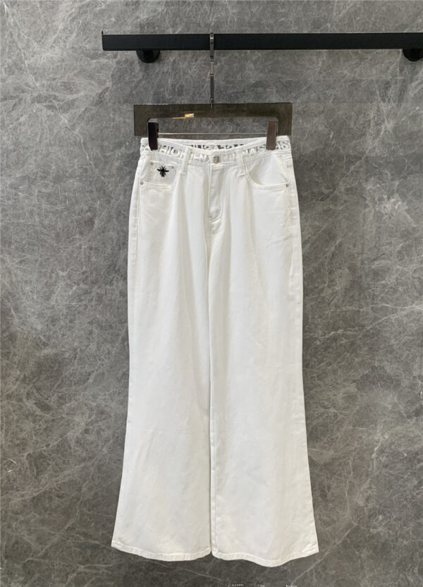 dior hollow waist white jeans replica clothing sites