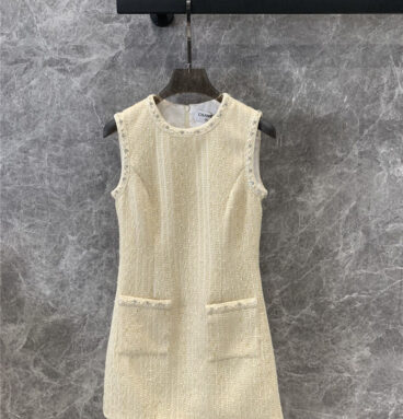 Chanel woolen sleeveless vest dress replica clothes