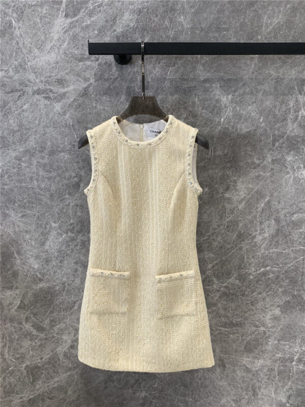 Chanel woolen sleeveless vest dress replica clothes