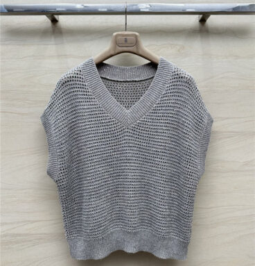 BC sparkling sequined linen knit top replica clothes