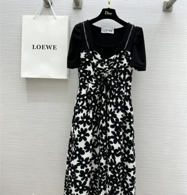 loewe fake two piece short sleeve dress replicas clothes
