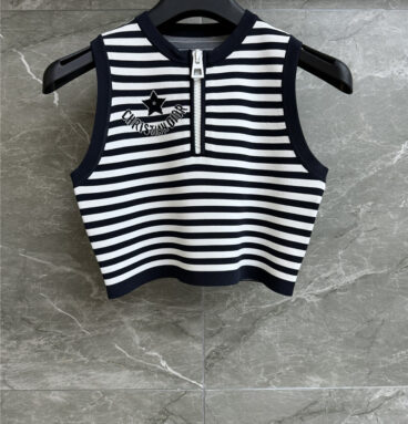 dior striped knit vest replica designer clothing websites