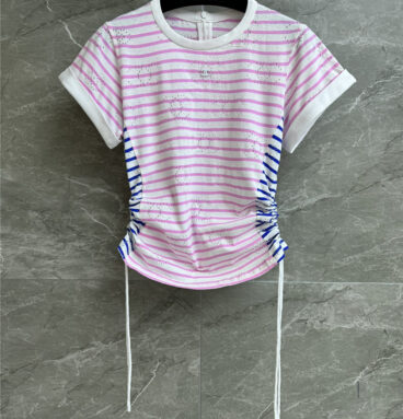 Chanel striped drawstring top replica d&g clothing