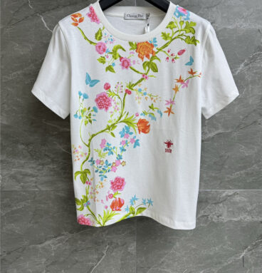 dior floral print t-shirt replica clothing sites