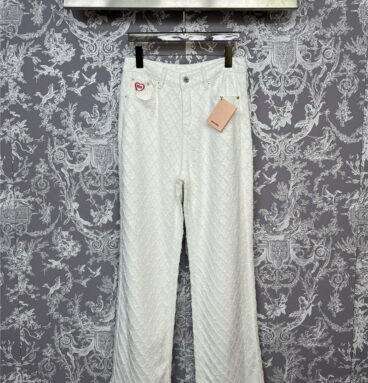 miumiu new jacquard jeans cheap replica designer clothes