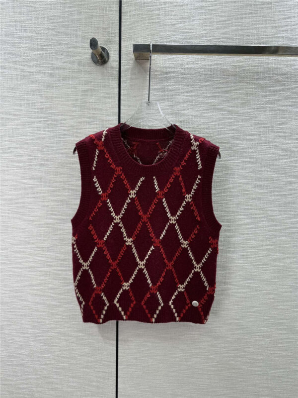 Chanel hand hook diamond knitted vest vest replica d&g clothing