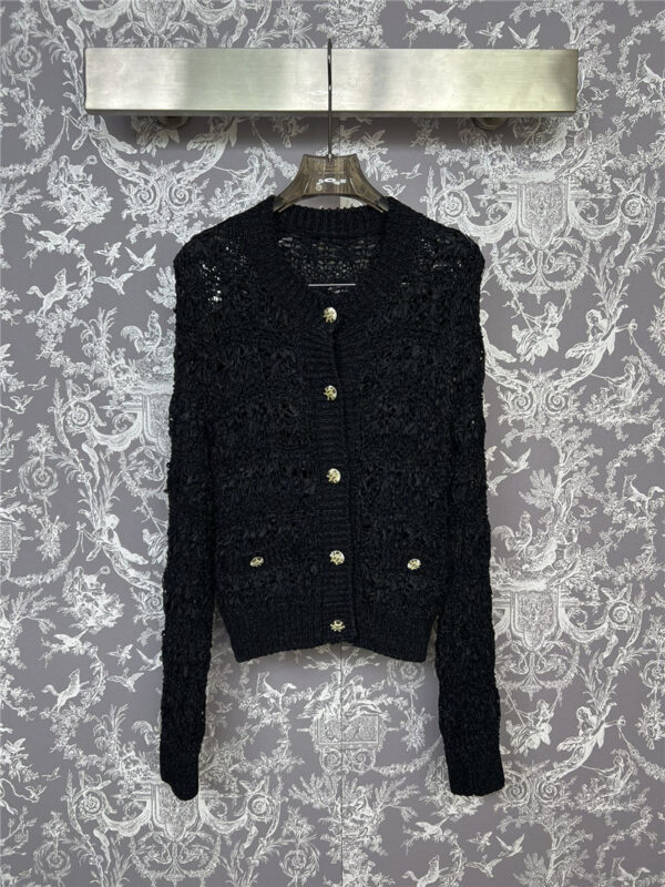 Chanel new hollow crochet knitted cardigan replica clothes