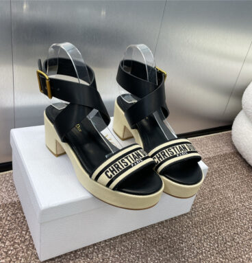 dior cross strap high heel women's shoes replica shoes