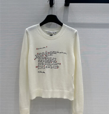 dior embroidered long sleeve sweater replica d&g clothing