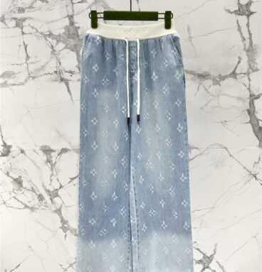 louis vuitton LV straight floor-length tencel jeans replica clothes