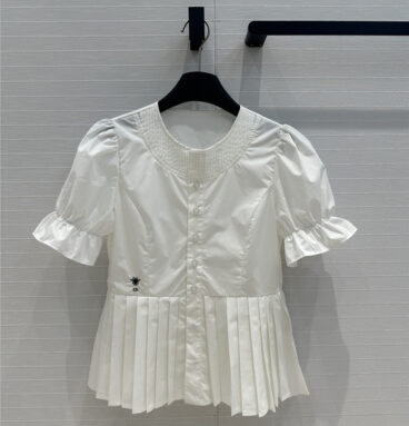 dior palace style ruffle round collar shirt replica d&g clothing