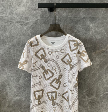 Hermès chain print round neck short-sleeved T-shirt replica clothes
