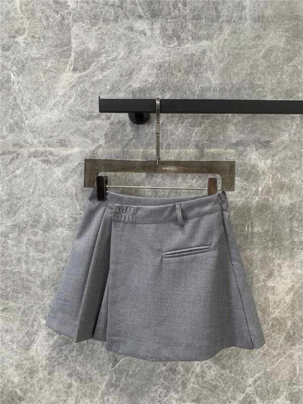 miumiu alphabet embroidery apron-style pants skirt replica clothes