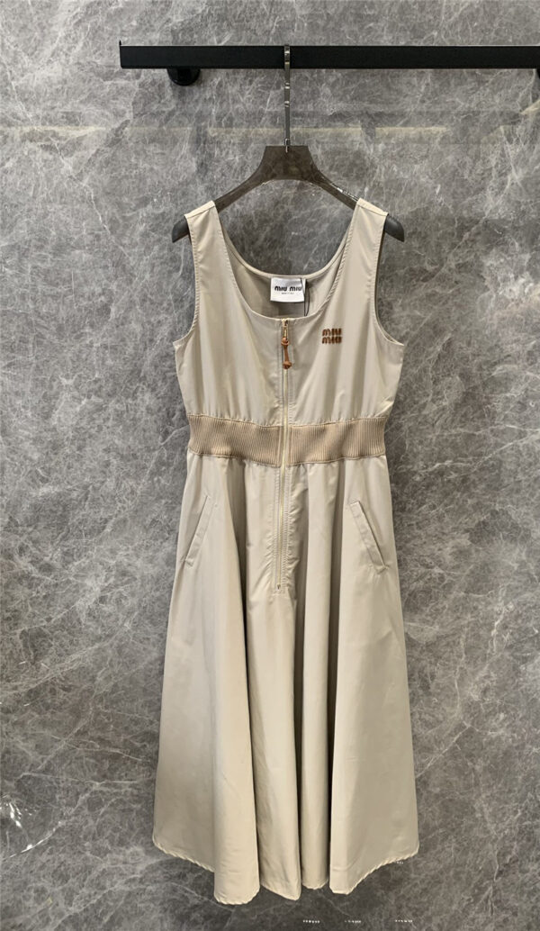 miumiu sleeveless dress with waist and hem replica d&g clothing