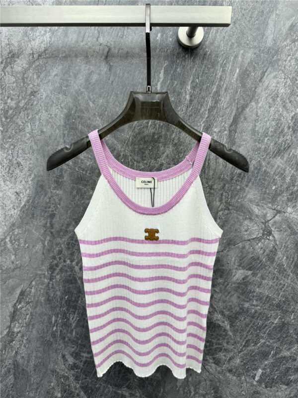 celine striped camisole knit vest replica clothes