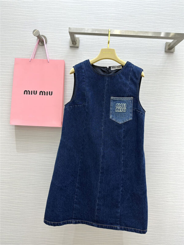 miumiu denim dress replicas clothes