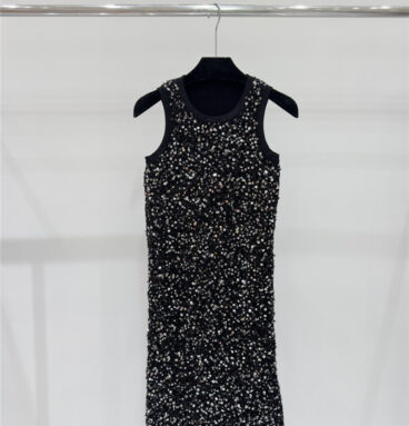 Chanel knitted sleeveless vest dress replica designer clothes
