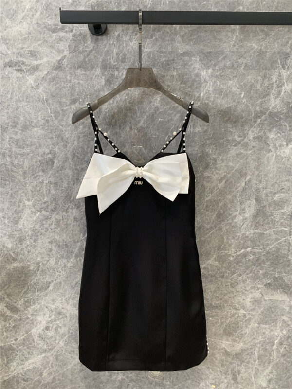 miumiu new bow suspender dress replica clothing