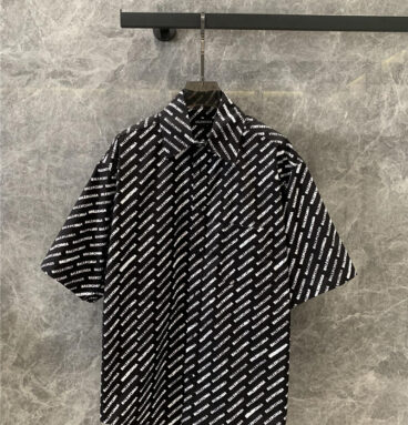 Balenciaga full print short sleeve shirt replica d&g clothing